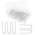 50 Pcs Stainless Steel Sewing Pins - Multipurpose U-Pins for Quilting, Jewelry Display & Double Blocking