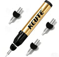 Chispee Thread Burner with 3 Pcs Replacement Tips for Finishing Bead Weaving, Fast Melting Wax, Leather Heat Transfer, and Stringing Projects (Gold) - color: Thread Burner Ii+3 Tips