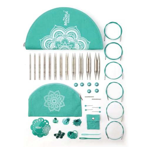 KnitPro The Mindful Collection Gratitude Interchangeable Needles Set 5" (13cm) | 12 US Sizes (2.5-17) with Accessories - size: Gratitude