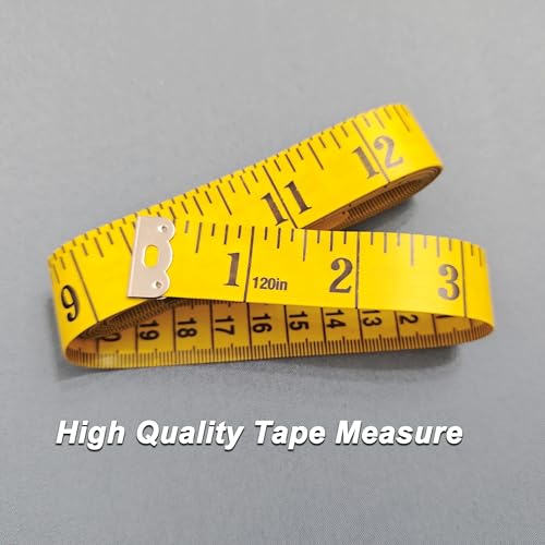 4 Pack Soft Tape Measure Double Scale 120-inch/300cm, Fabric Craft Tape Measure & Medical Body Measurement, Sewing Flexible Vinyl Ruler & Measuring Tape for Body Weight Loss (White) (Yellow) - color: Yellow