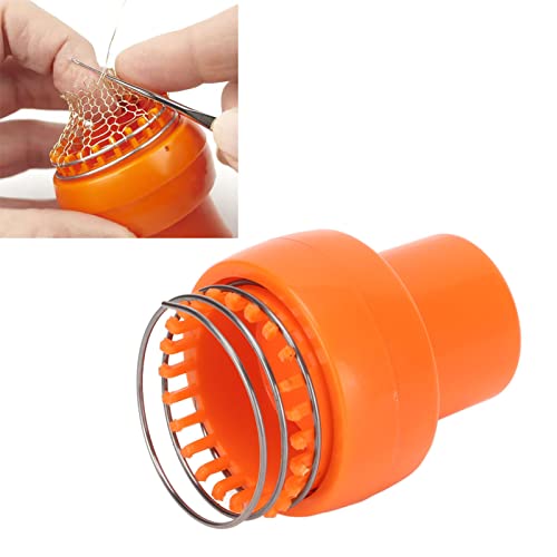 Rope Knitting Device Circular Knitting Round Full Set Invisible Spool Knitting Looms Wool Knitting Device for DIY Tube Scarf Strap | Knitting Machine Tool Crochet Knitter Orange Automatic Yarn Winder