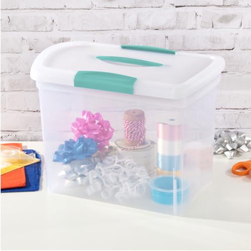 Sterilite Nesting ShowOffs Large Storage Bins w/Lids and Handles, 18-Pack | Heavy-Duty and Stackable Utility Box Containers for Home, Office, Cabinet, Closet, Bedroom, and Basement Organization - size: Large, style: 18 Pack