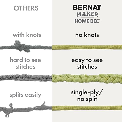 Bernat Maker Home Dec Lilac Fence Varg Yarn - 2 Pack of 250g/8.8oz - Cotton - 5 Bulky - 317 Yards - Knitting, Crochet, Crafts & Amigurumi - color: Lilac Fence Varigates, size: 2 Pack
