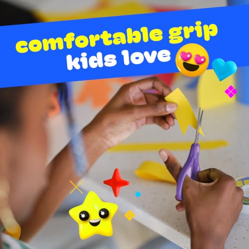 Scotch 5" Soft Touch Blunt Kid Scissors, Purple, 12 Count, Teacher's Pack | Ideal for school supplies and classroom projects - size: 12 count - pointed