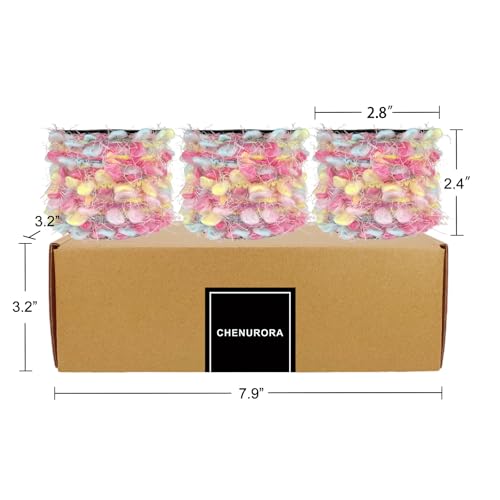 Artisanal Yarn Collection Multifiber Fancy Yarn for Knitting Crocheting Crafts DIY, Set of 3 Rolls (Pink & Baby Blue Bubbles) - color: Pink & Baby Blue Bubbles