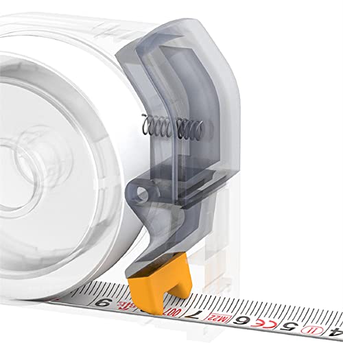 HOTO Self-Locking Tape Measure, Pocket-Size Retractable Measuring Tape, Dual Unit (Ft/m), Minimalist Design, Safe Non-Sharp, Great Stiffness, Shock-Absorbing Case, Cool Gadgets for Men, 10 Ft (3m)