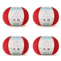 Susan's Family Alpaca Wool Yarn 4x50g/361Yds - Fiery Red | Soft and Durable Alpaca Wool Blend Yarn, Crochet and Crafts - color: 14#Fiery Red