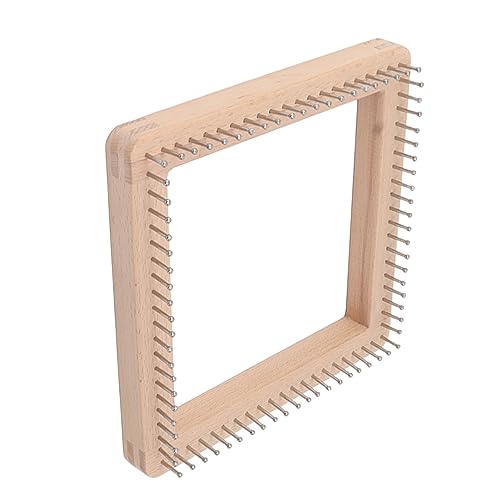 Crochet Blocking Board, 7.7in Mini Knitting Machine with Multiple Hooks, Solid Wooden Crochet Board DIY Square Knitting Tool for Mat, Scarf, Sock (Large) - size: Large