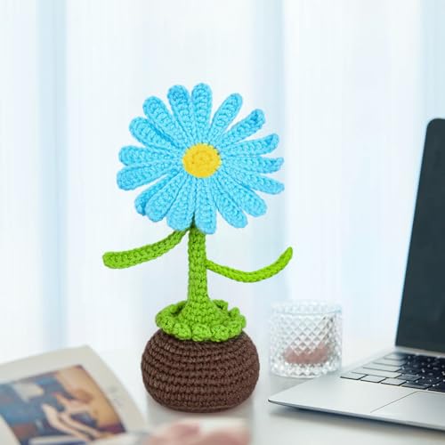 Crochetta Crochet Kit for Beginners, Crochet Starter Kits for Adults | Crochet Kit for Beginners, Crochet Starter Kits for Adults, Step-by-Step Video, DIY Crochet Animal Kits Knitting Supplies - color: 2daisy
