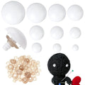 PH PandaHall 272pcs White Eyes Safety Eyes, 10 Sizes Crochet Eyes Craft Eyes Stuffed Animal Eyes with Washers for Amigurumi Puppet Teddy Bear Crochet Big Plush Animals Needle Felting Crafts,16~26.5mm