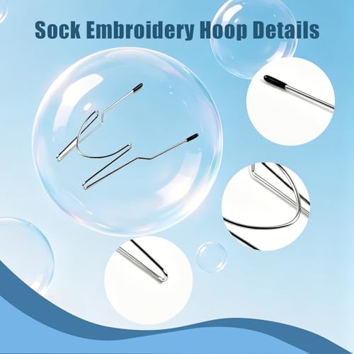 2PCS Easy Sock Aids Hooping Station Replacement for Embroidery Machine 1*Adults and 1*Kids - style: 2PC *Silver