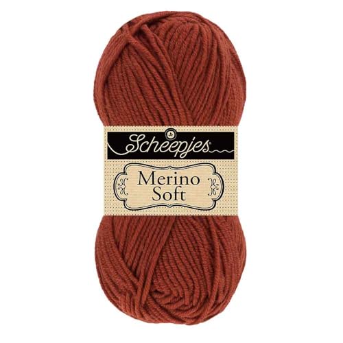 Scheepjes Merino Soft 50 g Skein - 608 Dali red to Orange - color: 608 Dali