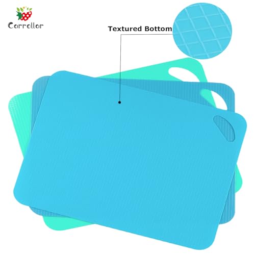 Plastic Flexible Cutting Mats for Kitchen, 3pcs Color Coded Chopping Board Set, Cutting Board Sheet for Kitchen Cooking, Dishwasher Safe （11.5x9"） - size: 11.5"x9"