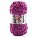 Skinny Chenille Yarn for Crocheting and Knitting - 1 Pack of 100g/317yds Ultra Soft Fluffy Plush Velvet Yarn - #2 Crochet Yarn for Amigurumi, Blankets, Plush Dolls, Baby Clothes (1, Violet) - color: Violet