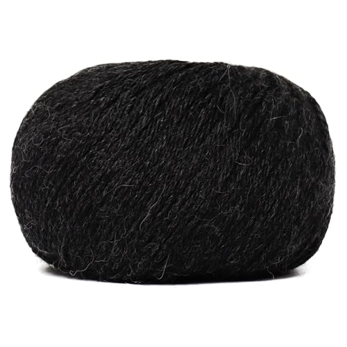 100% Baby Alpaca Yarn 3 Skeins 150g DK Weight Knitting Crochet Ch. Gray | Made in Peru with natural warmth and softness featuring 327yd of premium fiber ideal for scarves shawls sweaters and more - color: Charcoal Gray, size: DK