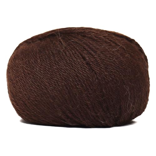 100% Baby Alpaca Yarn 6 Skeins 300g DK Weight Knitting Crochet Dark Brown | Made in Peru with natural warmth and softness featuring 654yd of premium fiber ideal for scarves shawls sweaters and more - color: Dark Brown, size: DK - 6 Skeins