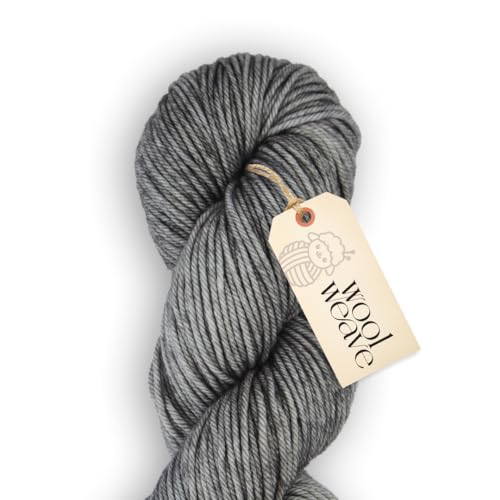 Woolweave Worsted Weight Yarn - 100% Extrafine Merino Wool Yarn for Knitting & Crocheting - Hand Dyed, Ultra-Soft & Warm - 100g Skein, 180 Yards - Machine Washable - color: Mirror