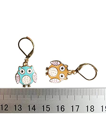 6pcs Cute Owl Crochet Removable Locking Stitch Markers for Knitting and Crocheting Colourful Owl Metal Charms Knitting Supplier Gifts