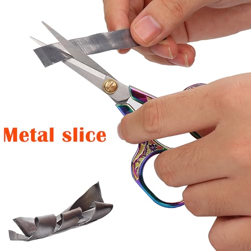 Mini Scissors Stainless Blade Metal Handle 2 Pack Office School Classroom Student Teacher Crafting Fabric Sewing Gift Wrapping All Purpose - color: 2 Pack Silver