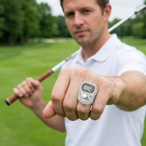 Electronic Tally Counter with Display, Resettable Portable Electronic Finger Counter for Golf, Track and Field, Lap Counting - color: Black