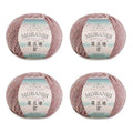 Susan's Family Molandi #8 100Merino Wool Yarn, 4x50g/82yds - Mesa Rose | 100% wool yarn, Bulky weight, skin-soft, comfort, warm, breathable, crochet/knit garment, blanket, shawl, scarf, bag - color: 28#Mesa Rose