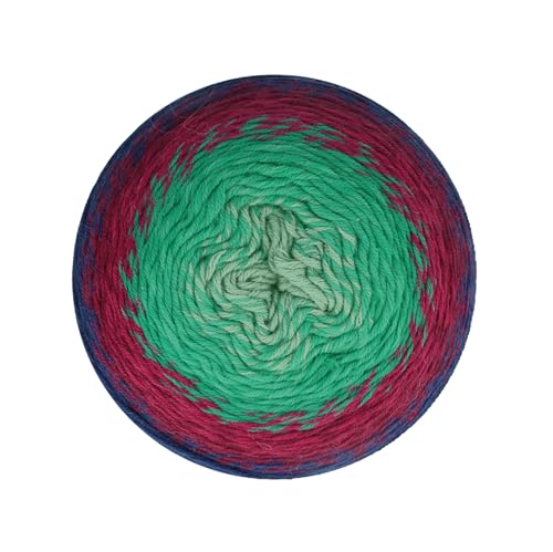 Scheepjes Whirligig Gradient Yarn, 450g, 214 Sapphire to Jade, Wool/Alpaca - color: 214 Sapphire to Jade