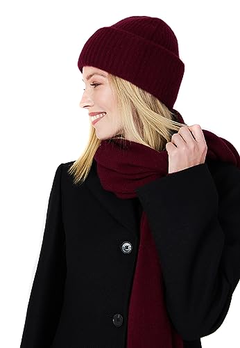Cashmere Knitted Scarf for Women by Style Republic - color: Maroon