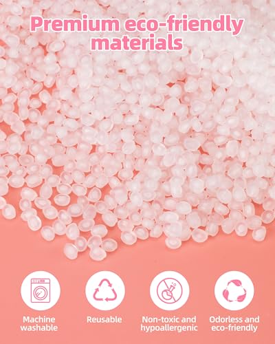 2 lb Poly Pellets Weighted Stuffing Beads,Plastic Pellets Weighted for Stuffed Animals,Poly for Bean Bags, Crafts,Doll and Blankets