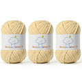 3 Pack Fluffy Chenille Yarn for Crocheting，Baby Yarn for Crocheting Soft，150g/5.28oz Velvet Amigurumi Yarn ，Fingering Weight Yarns for Crocheting Baby Blankets、DIY Craft.(3 Light Khaki) - color: 3 Light Khaki