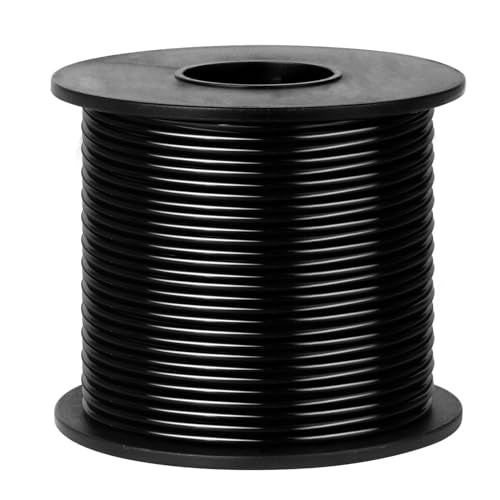 14 Gauge Aluminum Wire for Craft 95FT Black Bendable Aluminum Wire Bulk | 2mm Flexible Aluminum Armature Crafting Wire Roll for Sculpting DIY Jewelry Making - color: Black, size: 14 Gauge