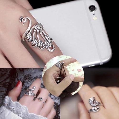 Crochet Ring, Adjustable Crochet Accessories Crochet Stuff Crochet Ring for Finger Yarn Guide Knitting Accessories Crochet Tension Rings for Crocheting,Crochet Tools for Mother Grandma Gifts- Multicolor 7 Pack - color: Multi-color, size: 7PCS