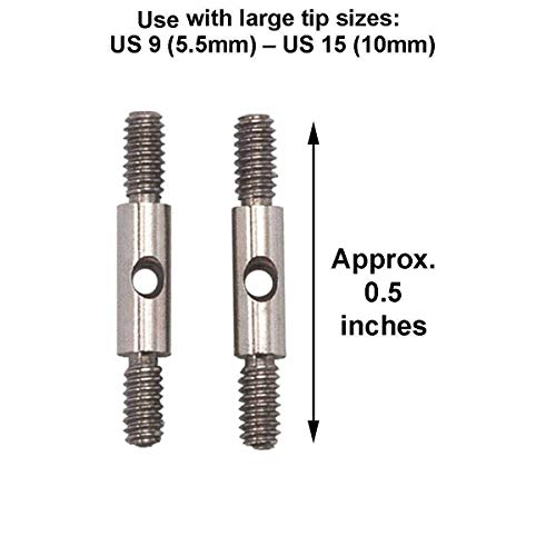ChiaoGoo Twist, Spin, Swiv360 Cable Connectors Large 2-Pack | Fits all Large Cables - size: Large-Needle-Set-Connectors