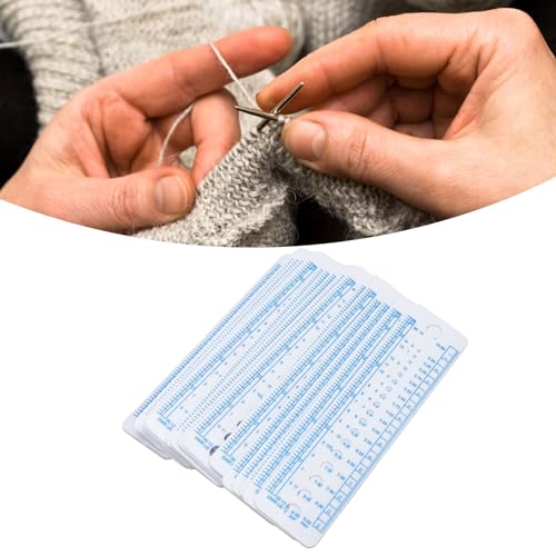 Knitting Needle Gauge, 20Pcs Soft Plastic Knit Measure Size Ruler, Needle Sizer Measuring Tool for Knitting Crochet Yarn Crafts