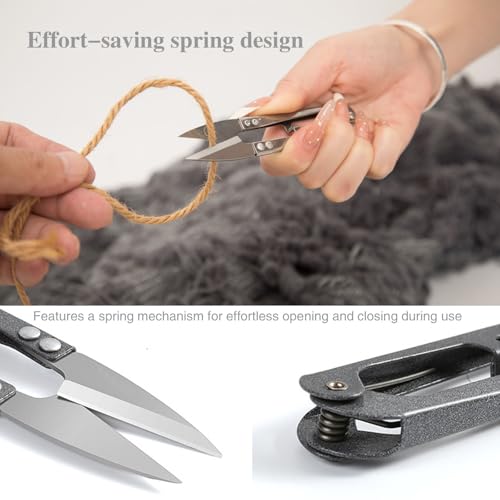 4 Pack 4.1-Inch High Carbon Steel Mini Sewing Scissors - Precision Craft Snips for Trimming Leaves, Sewing, Knitting, DIY Crafts & More
