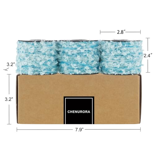 Artisanal Yarn Collection Multifiber Fancy Yarn for Knitting Crocheting Crafts DIY, Set of 3 Rolls(116 Glacier Kiss) - color: 116 Glacier Kiss
