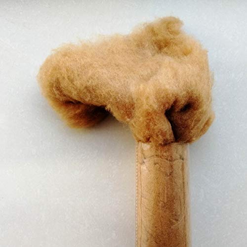 iMongol Super Clean Fine Camel Wool Fiber Filler Cloud for Stuffing, Needle Felting, Spinning,Blending and Dryer Balls, Carded,Un-Dyed,Natural Brown, 19 Micron (8oz) - size: 8oz