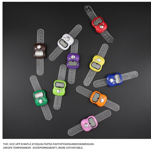 Finger Counter, Electronic Finger Counter, Electronic Digital Display Finger Hand Tally Counter Counter, Portable Lap Counter, Resettable Counters Clickers for Row, Knitting, People, Lap, Coaching
