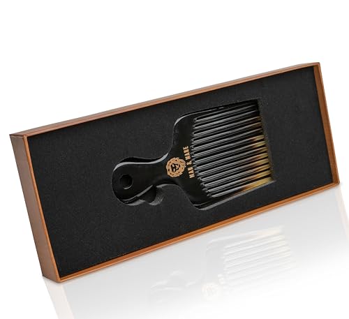 Premium Handmade 100% Oxhorn Anti-static Detangling Styling and Hair Pick Combs Combo Pack for Women & Men