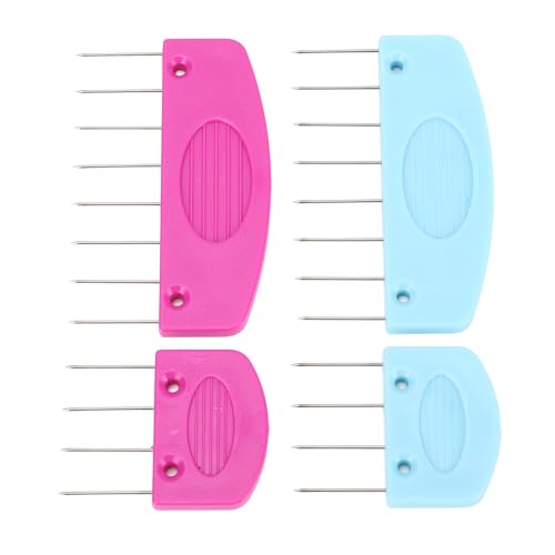 Knit Blocking Combs Stainless Steel and Plastic 20 Pcs for Knitting Crochet Lace Needlework, Dense Spaced Pins for Uniform Stretching and Professional Shaping, Prevent Curling Edge