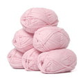 100% Superwash Wool Yarn 6 Skeins 300g DK Weight Knitting Crochet Baby Pink | Sourced from Peru for breathable warmth and 654yd total length per 300g pack ideal for soft baby garments hats and sweaters - color: Baby Pink