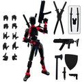 3D Printed Figure 5.54-inch Dummy13 with Weapon Expansion Set. (Black) - color: Black