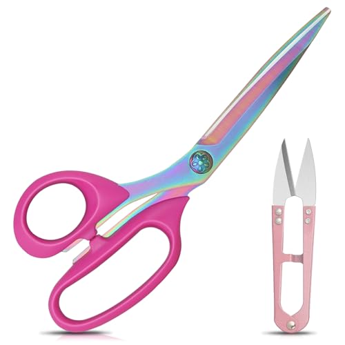 Left-Handed Fabric Scissors for Cutting Fabric, Garments, Textiles, 23cm Tailor's Scissors, Thread Cutter, Set of 2
