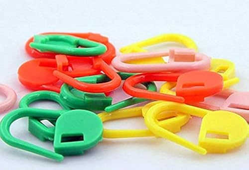 100 Pcs Mix Color Knitting Crochet Locking Stitch Markers Craft Needle Clip Markers Holder Knitting Stitch Counter Pins Durability and Fashion Knitting and Crochet