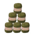 6 Skein Angola Mohair Yarn,Long-haired Angora Wool Cashmere Yarn for Knitting DIY Scarf Crochet Thread Supplies 300g (Withered Green) - color: Withered Green