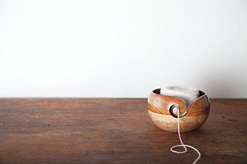 Knit Picks Yarn Bowl (Rosewood and Mango Wood)