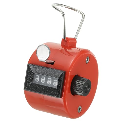 PATIKIL Clicker Counter, Handheld Tally Counter Mechanical Click Pitch Counter for Coaching Knitting, Golf, Lap, Fishing - color: Red