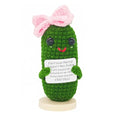 Emotional Support Positive Encouraing Pickle Knitted Crochet Plush Gifts | Handmade Crochet Pickle Love Gifts for Girlfriend Wife Friend Her Mother Day Thanksgiving Christmas - style: pickle 11