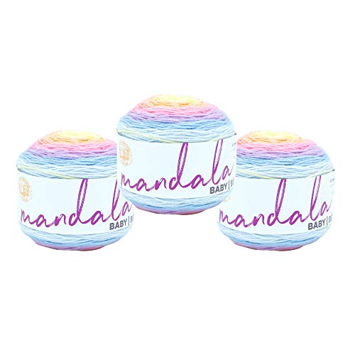 (3 Pack) Lion Brand Yarn Mandala Baby Yarn, Acre Woods | Variegated Light DK 100% Acrylic Knit & Crochet Fiber, Baby Projects, Blankets, Colorful Cloths, Triangle Shawls - color: Acre Woods, size: 3 Pack