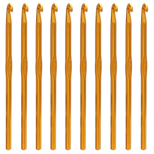 Bivethoi Aluminum Crochet Hook 6mm, 20 Pcs | Knitting Needles, Bulk Set, For Craft Yarn, For Beginners - size: 6mm