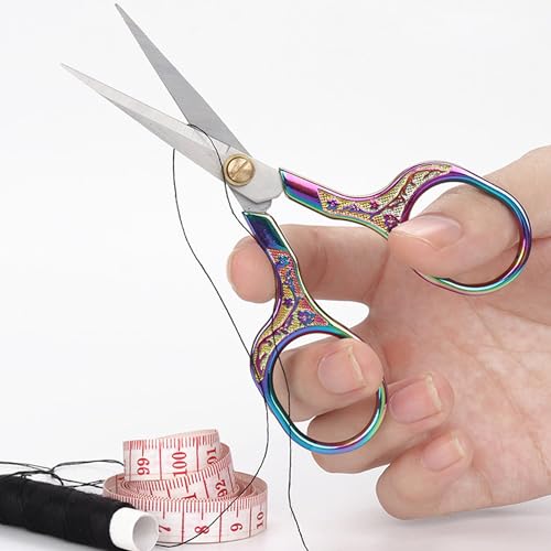 Mini Scissors Stainless Blade Metal Handle 2 Pack Office School Classroom Student Teacher Crafting Fabric Sewing Gift Wrapping All Purpose - color: 2 Pack Silver